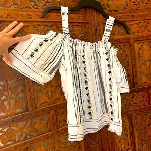 Purple Rain Spanish style bohemian off shoulder w straps black white kool worn